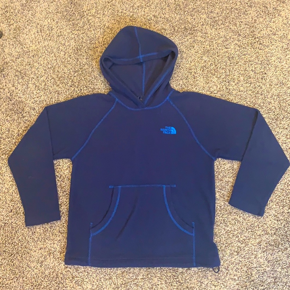 Youth Blue Fleece North Face Hoodie Size 7/8